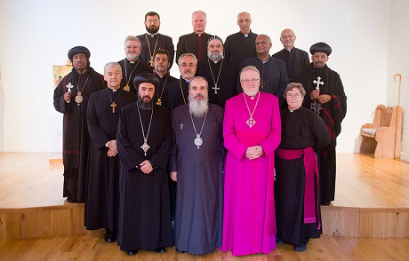 Members of the Anglican-Oriental Orthodox International Commission at the meeting hosted at Hampton Court in England Photo: Neil Vigers/ACNS
