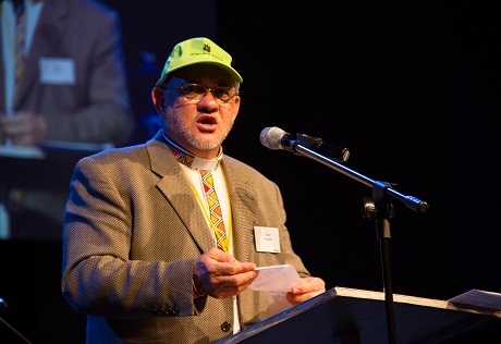 The Rev. Trevor Pearce talks to delegates at the conference. Photo: Bellah Zulu/ACNS