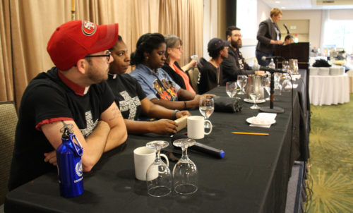 Younger protesters from the Baltimore uprising share their experience and hope to the Diocese of Maryland convention. Delegates began the work of what reparations for the sin of racism and slavery to determine what that might look like. Photo: Diocese of Maryland